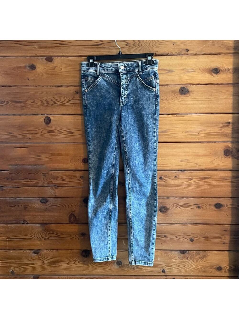 Free People jeans Riley high rise skinny acid wash size 27